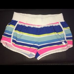Soffe Multicolored Striped Running Shorts